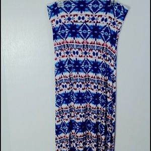 B Jewel Aztec Boho Print Skirt